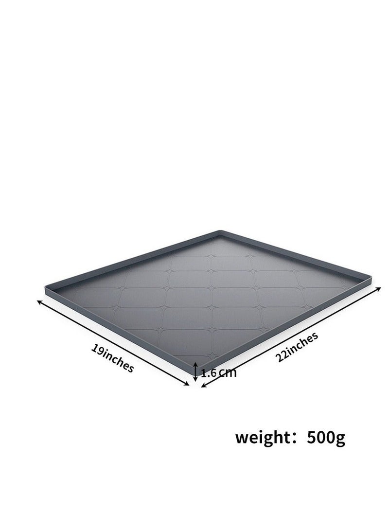 Under Sink Mat Waterproof Silicone Cabinet Tray, Leak Proof Kitchen Bathroom Sink Bottom Protector Mat, Absorbent Drip Tray for Pipe Leakage Spills, Protect Cabinet Wood from Water Damage 19inch*22inch - Image 2